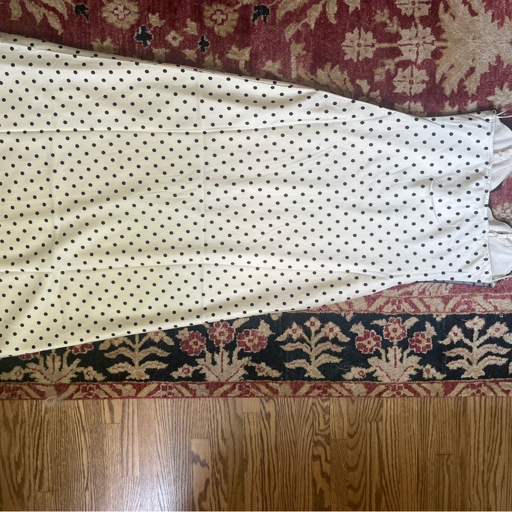 Elegant Black and White Polka Dot Dress size S - Picture 7 of 10